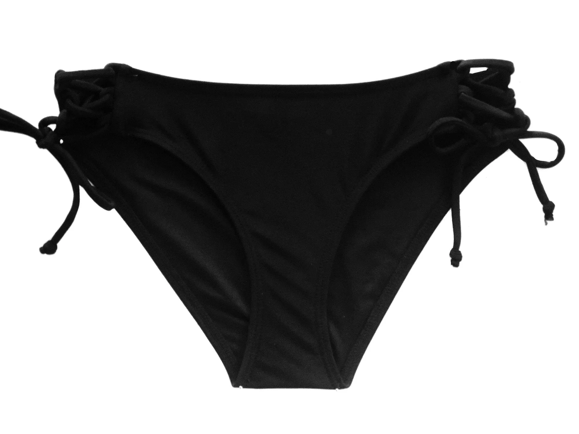 Black Adjustable Side-Ties Bikini BOTTOMS