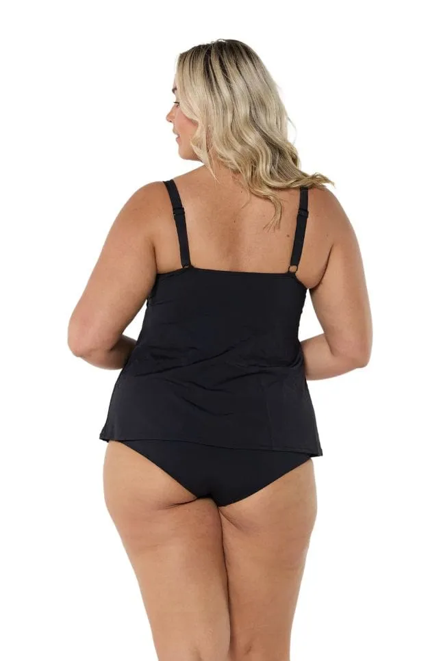 Black Chlorine Resistant Tank Tankini Top