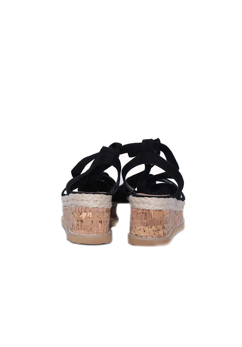 Black Lace Up Flatforms