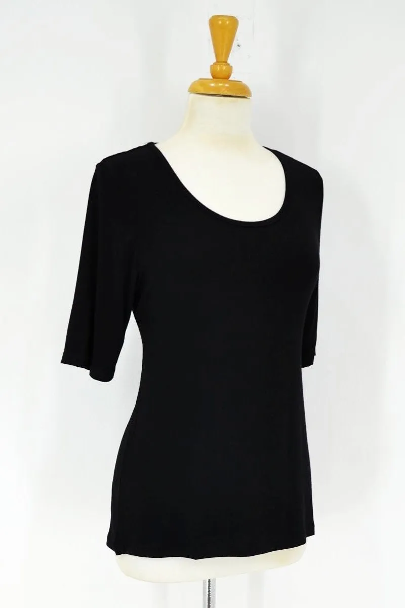 Black Short Sleeve Basic