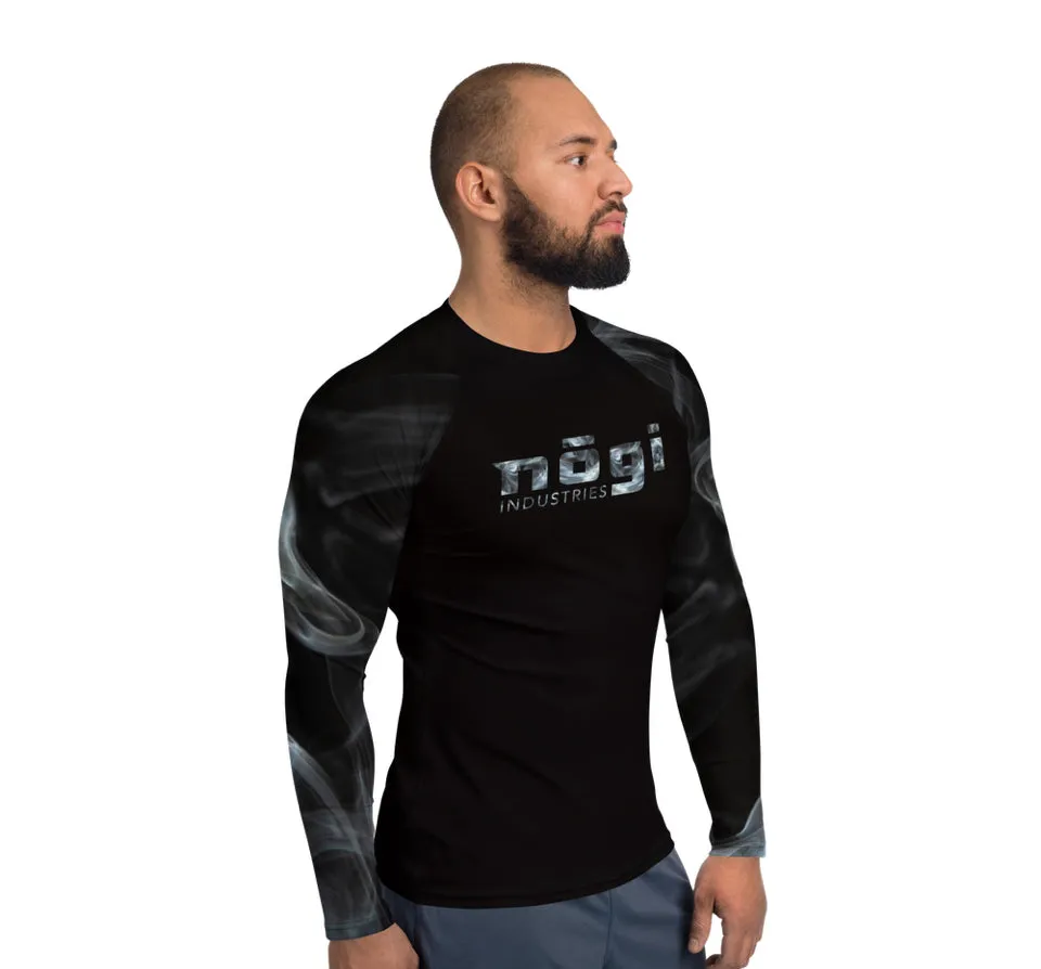 Black Smoke Rank Long Sleeve Rashguard (Semi Custom) Made in USA