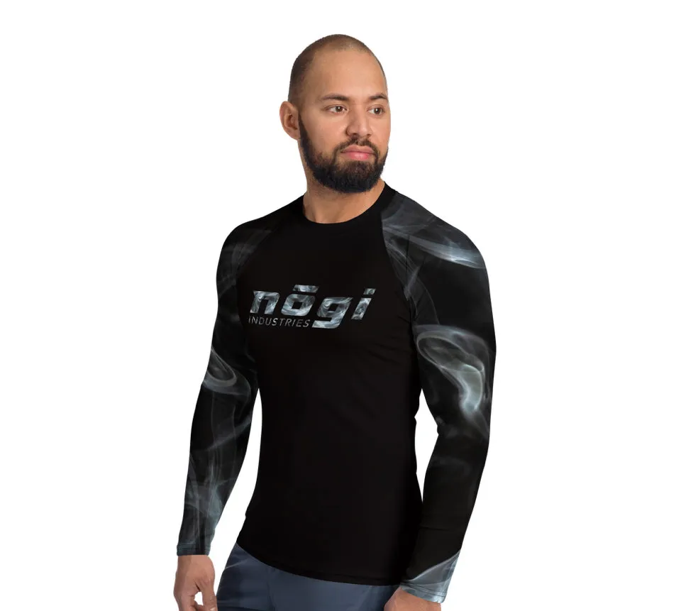 Black Smoke Rank Long Sleeve Rashguard (Semi Custom) Made in USA