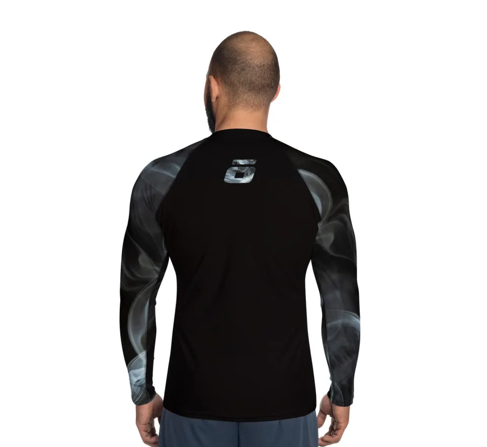 Black Smoke Rank Long Sleeve Rashguard (Semi Custom) Made in USA
