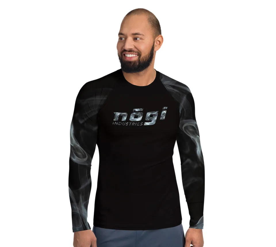 Black Smoke Rank Long Sleeve Rashguard (Semi Custom) Made in USA