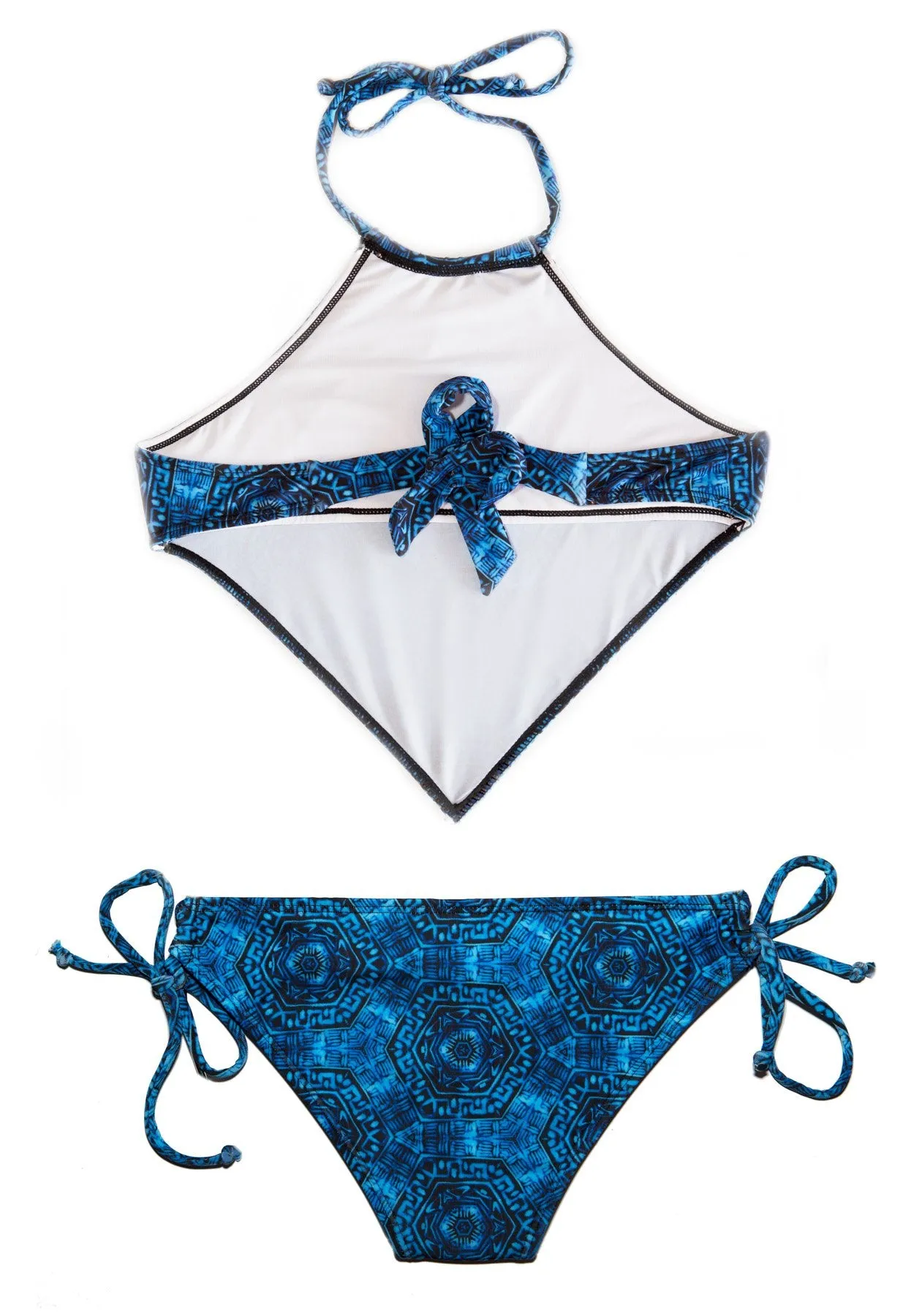 Blue 2 PIECE Bikini Swimsuit SET Girls 8/10