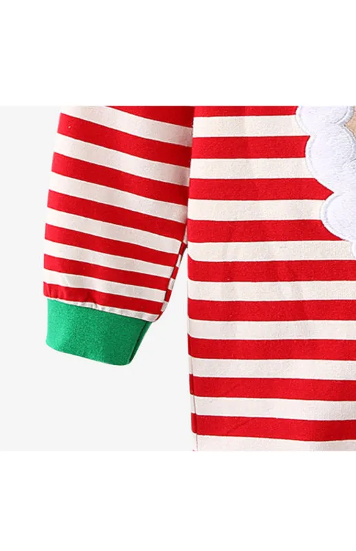 Blue Zone Planet |  Children's Cotton Crew Neck Long Sleeve Trousers Print Christmas Suit