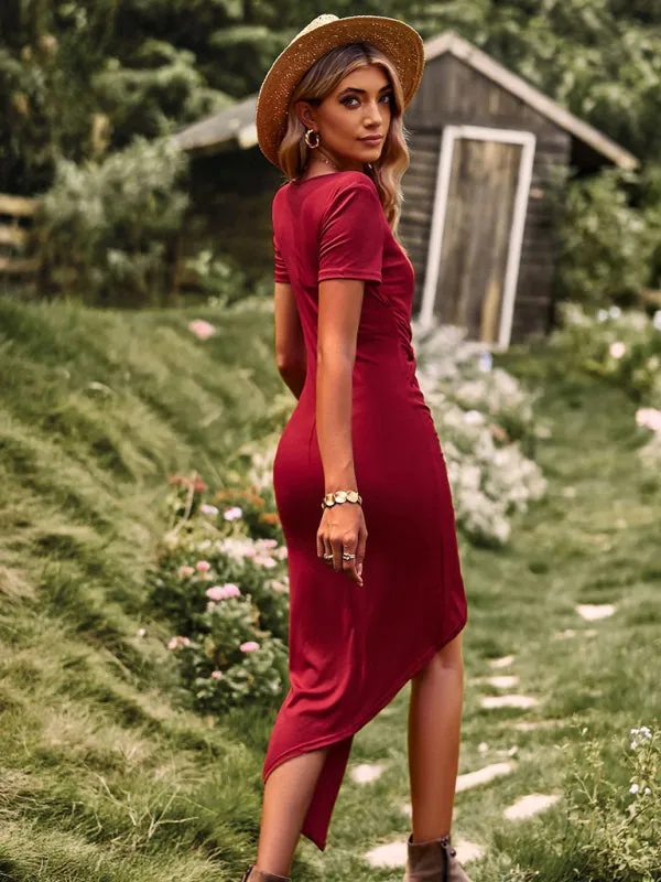 Blue Zone Planet |  New Knitted Dress High Stretch Light Dress Casual Skirt