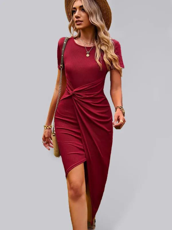 Blue Zone Planet |  New Knitted Dress High Stretch Light Dress Casual Skirt