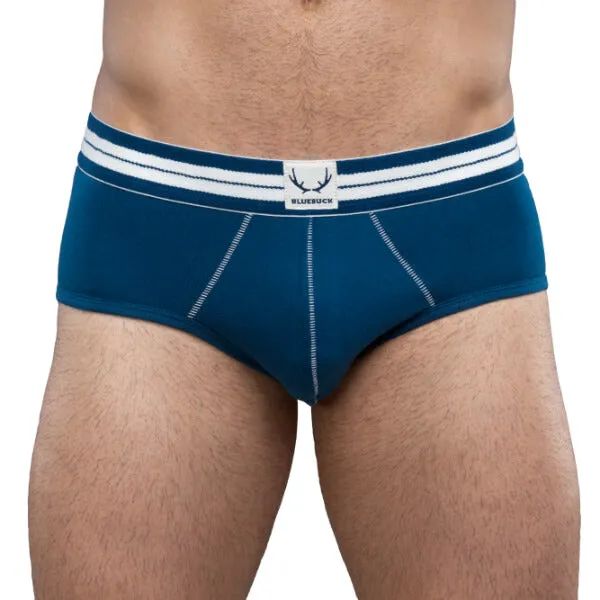 Bluebuck Navy Brief (White Stitching)