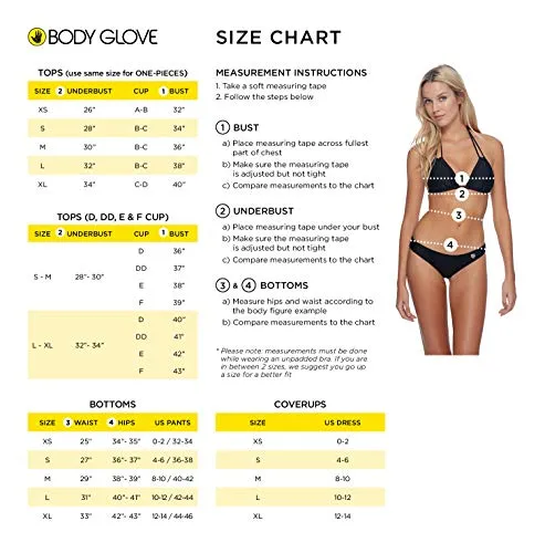 Body Glove womens Hybrid Surf Capri Swimsuit With Upf 50  Bikini Bottoms, Smoothies Black, X-Small US