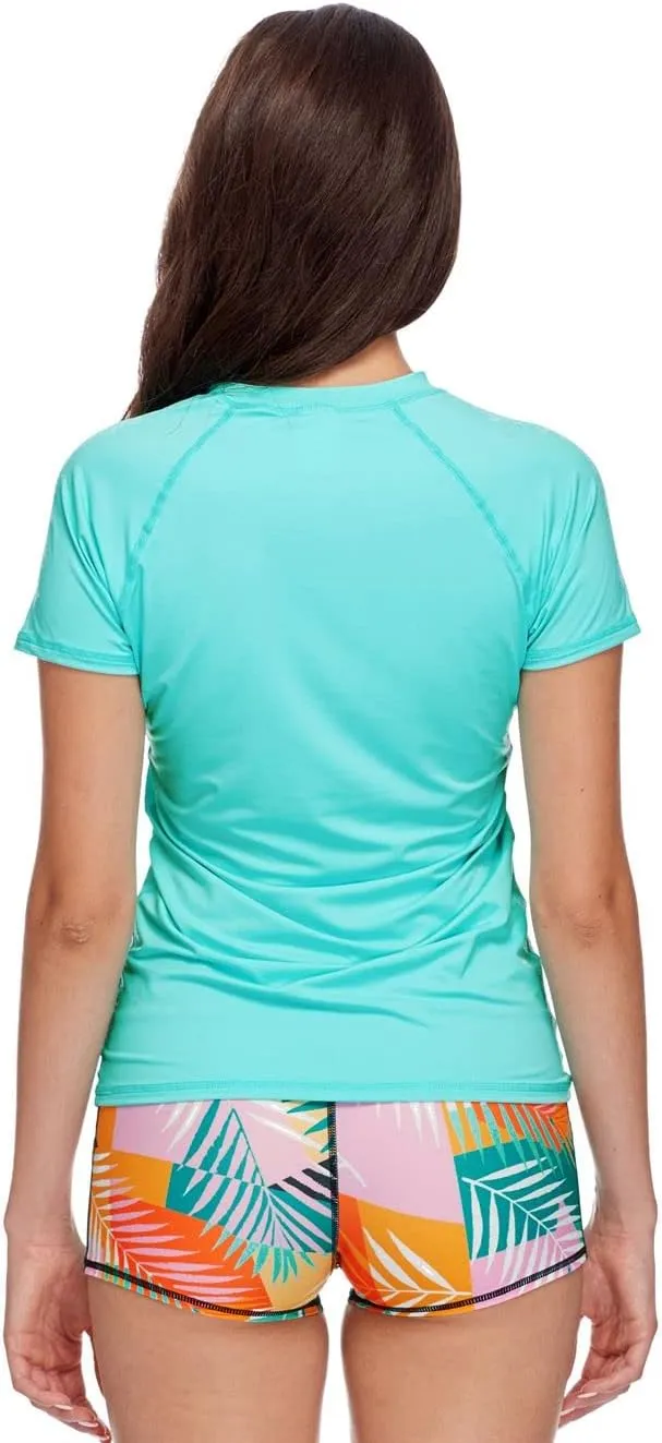 Body Glove Women's Smoothies In Motion Solid Short Sleeve Rashguard