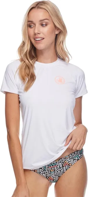 Body Glove Women's Smoothies In Motion Solid Short Sleeve Rashguard