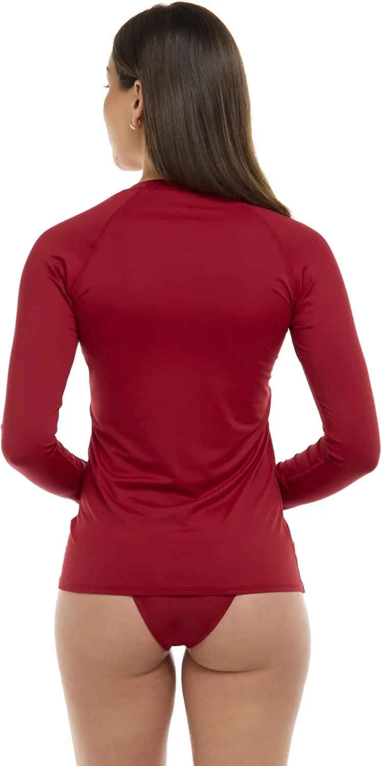 Body Glove Women's Standard Smoothies Sleek Solid Long Sleeve Rashguard with UPF 50 