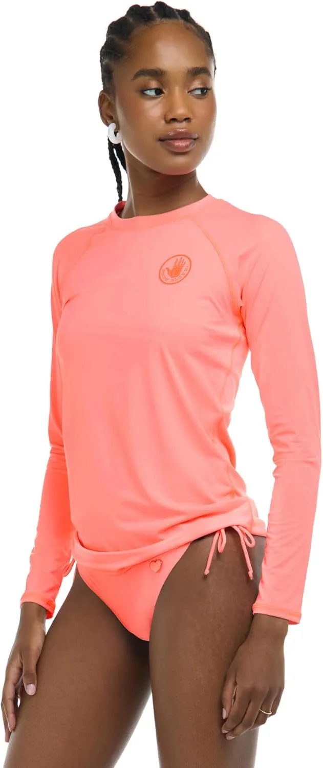 Body Glove Women's Standard Smoothies Sleek Solid Long Sleeve Rashguard with UPF 50 