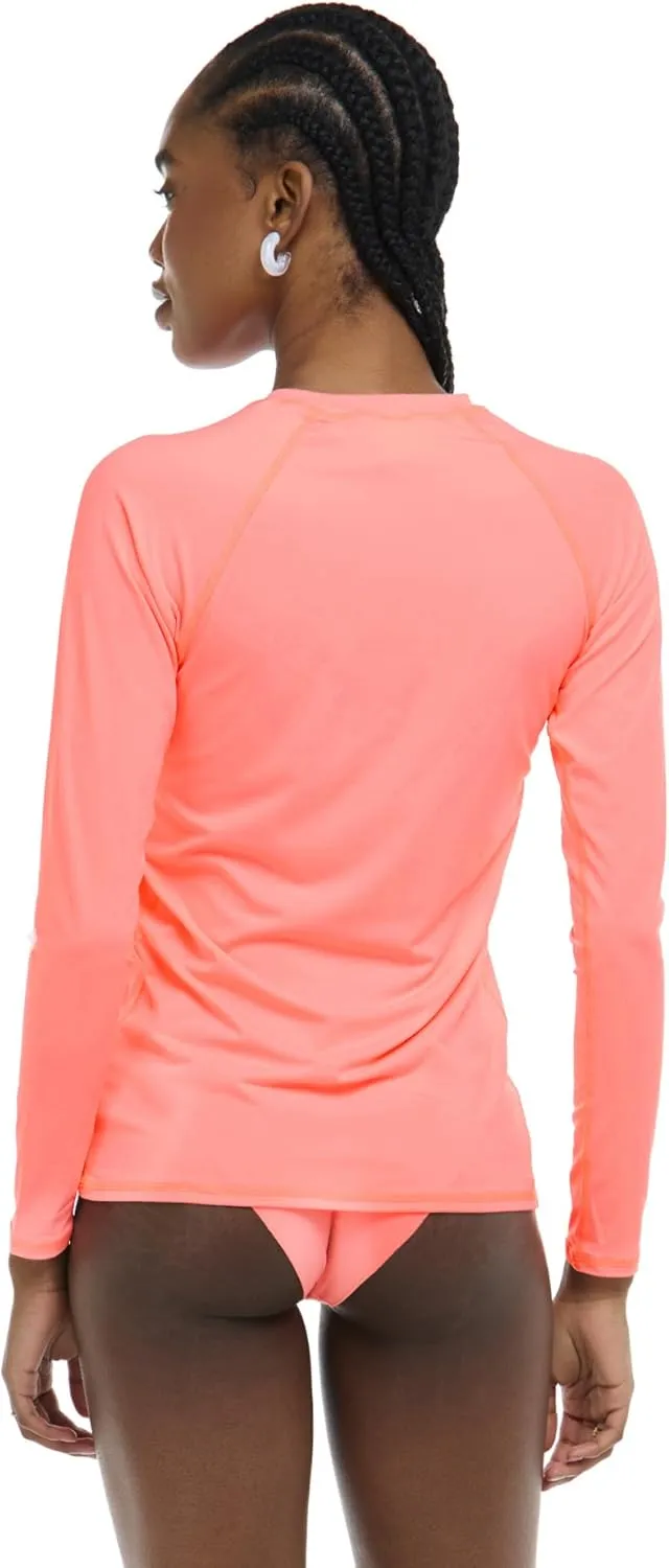 Body Glove Women's Standard Smoothies Sleek Solid Long Sleeve Rashguard with UPF 50 