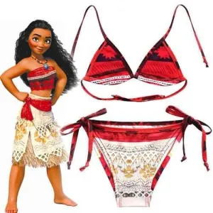 Bohemian Style Moana Girls Strap Bikini Set