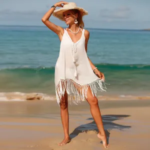 Boho Chic Halter Backless Beach Cover Up