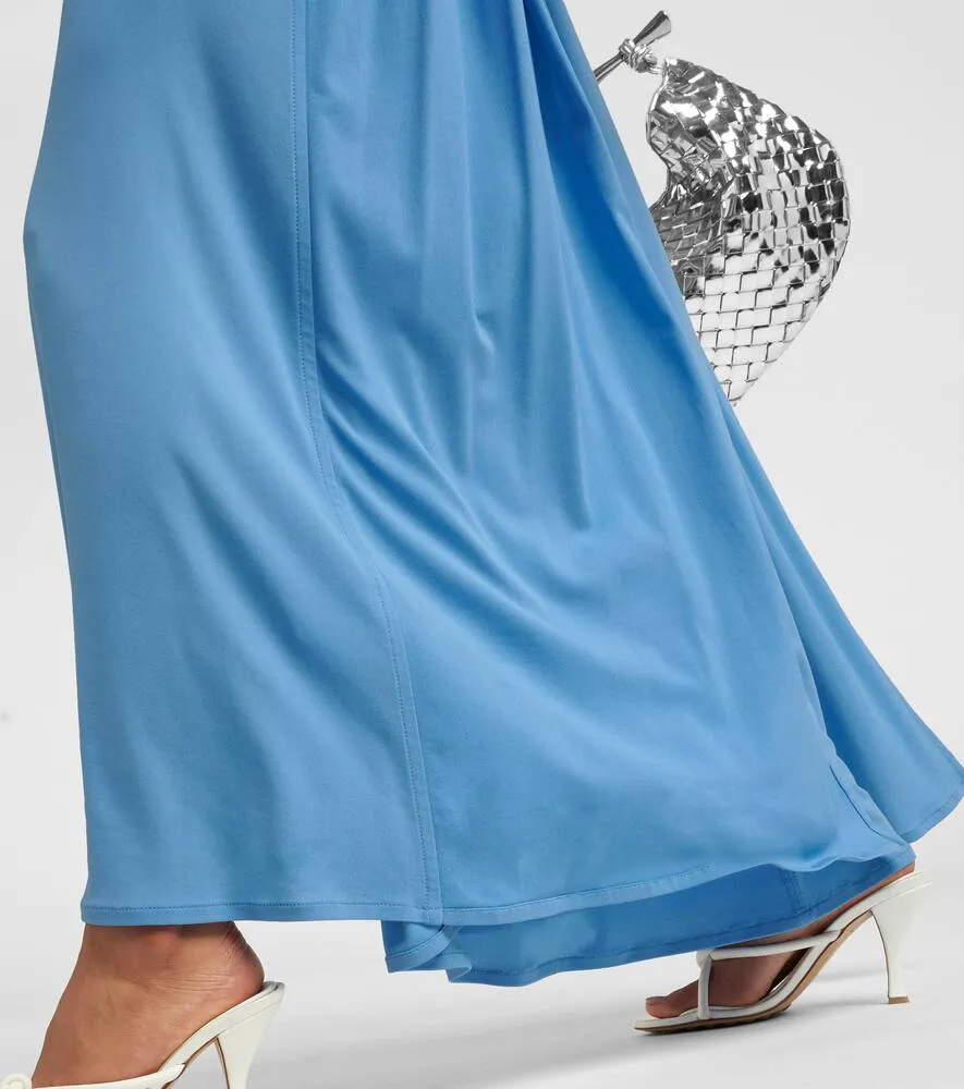 Bottega Veneta Ring-detail draped jersey maxi dress