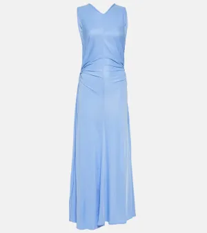 Bottega Veneta Ring-detail draped jersey maxi dress