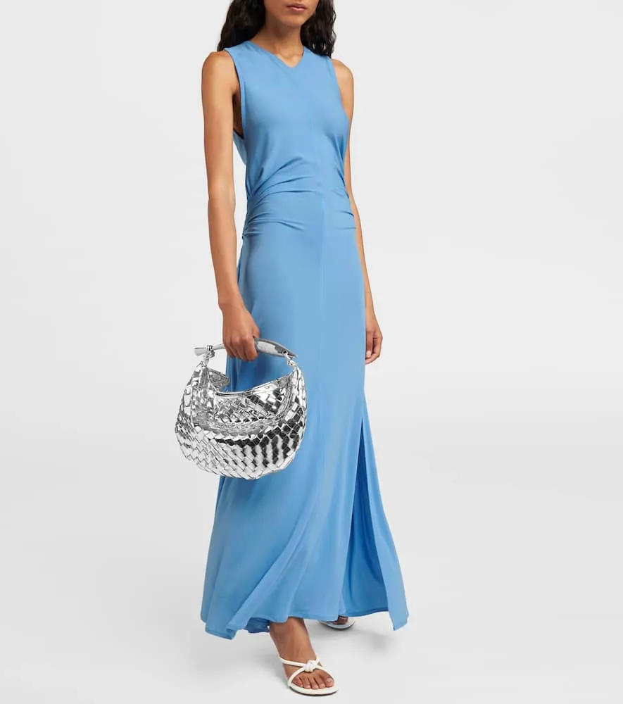 Bottega Veneta Ring-detail draped jersey maxi dress
