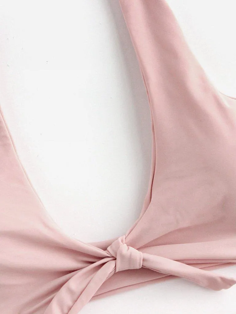 Bow Tie Scoop Neck Bikini Set