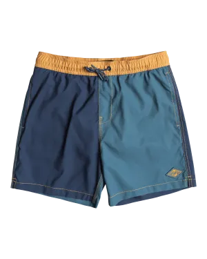 Boys All Day Interchange Volley Shorts in Denim Blue