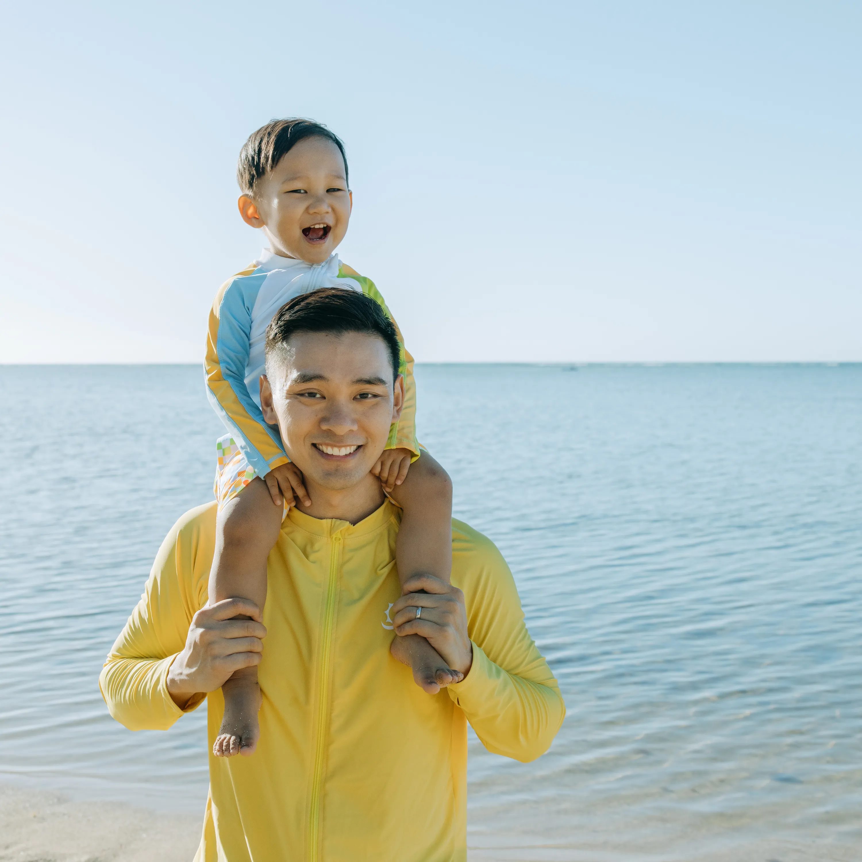 Boys Long Sleeve Zipper Rash Guard and Swim Trunk Set | "Gamified"