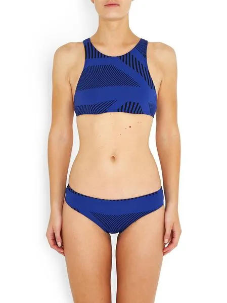 BOYS' SWIM SHORTS | Blue & Black Linear