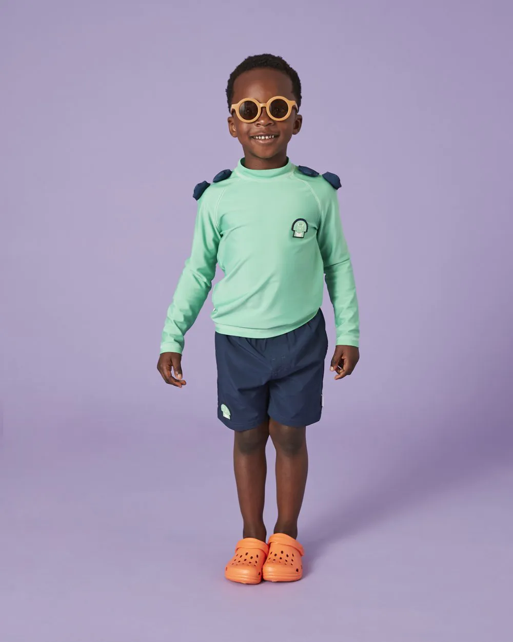 Boys The Dino Swimshorts in Green