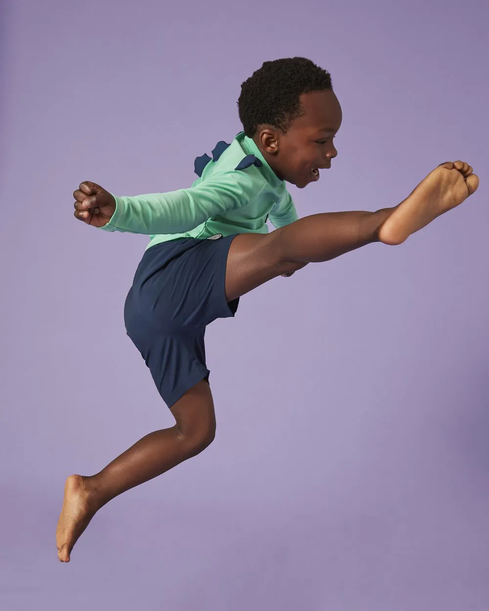 Boys The Dino Swimshorts in Green