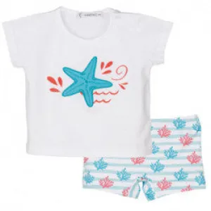 Boys turquoise starfish swimwear