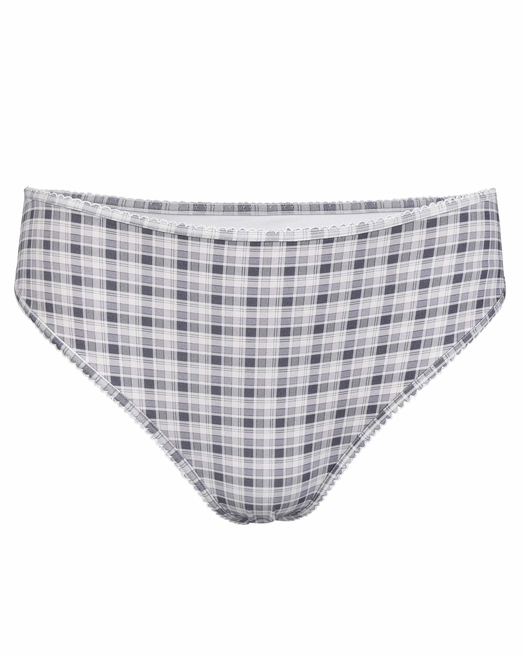 Breeze Bikini Briefs - Faded Blue Check