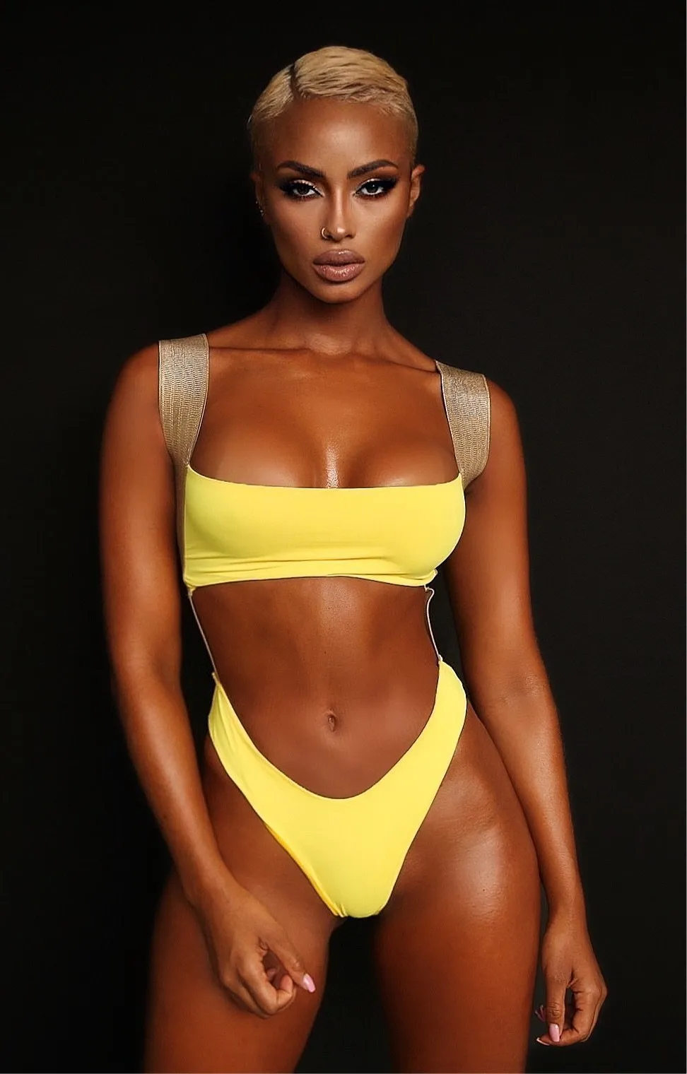 Brick Of Gold Monokini (Yellow)