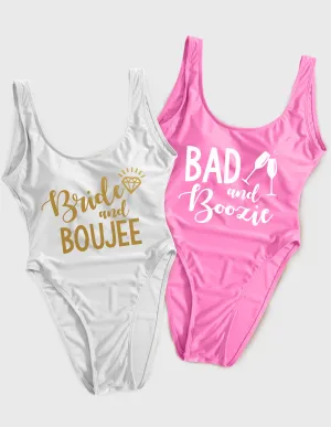 Bride and Boujee & Bad and Boozie (249) Swimsuit