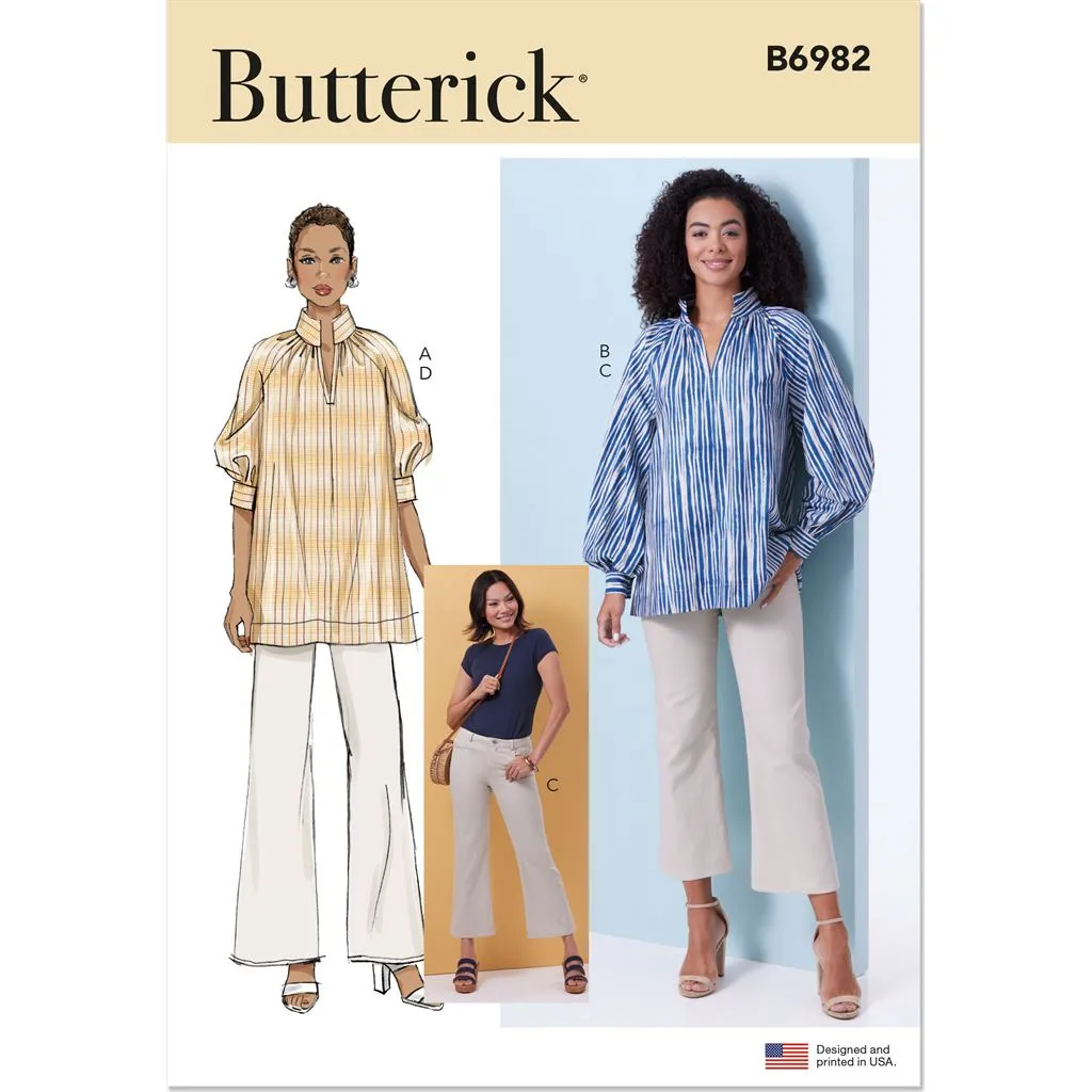 Butterick Pattern B6982 Misses' Tunics and Jeans