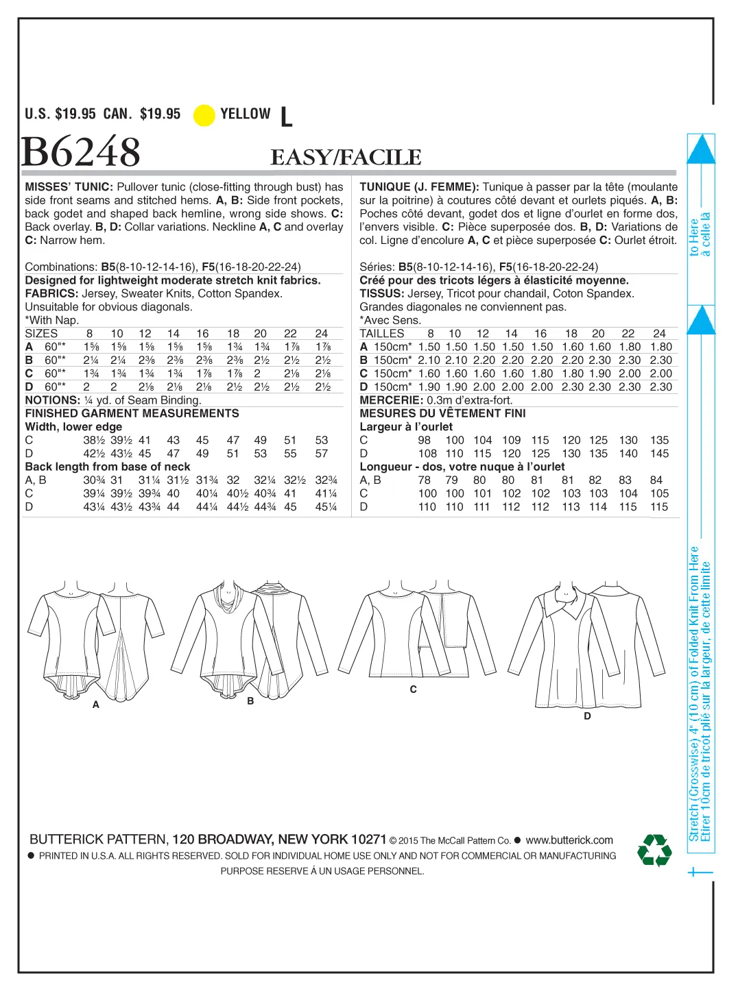 Butterick Tunics B6248