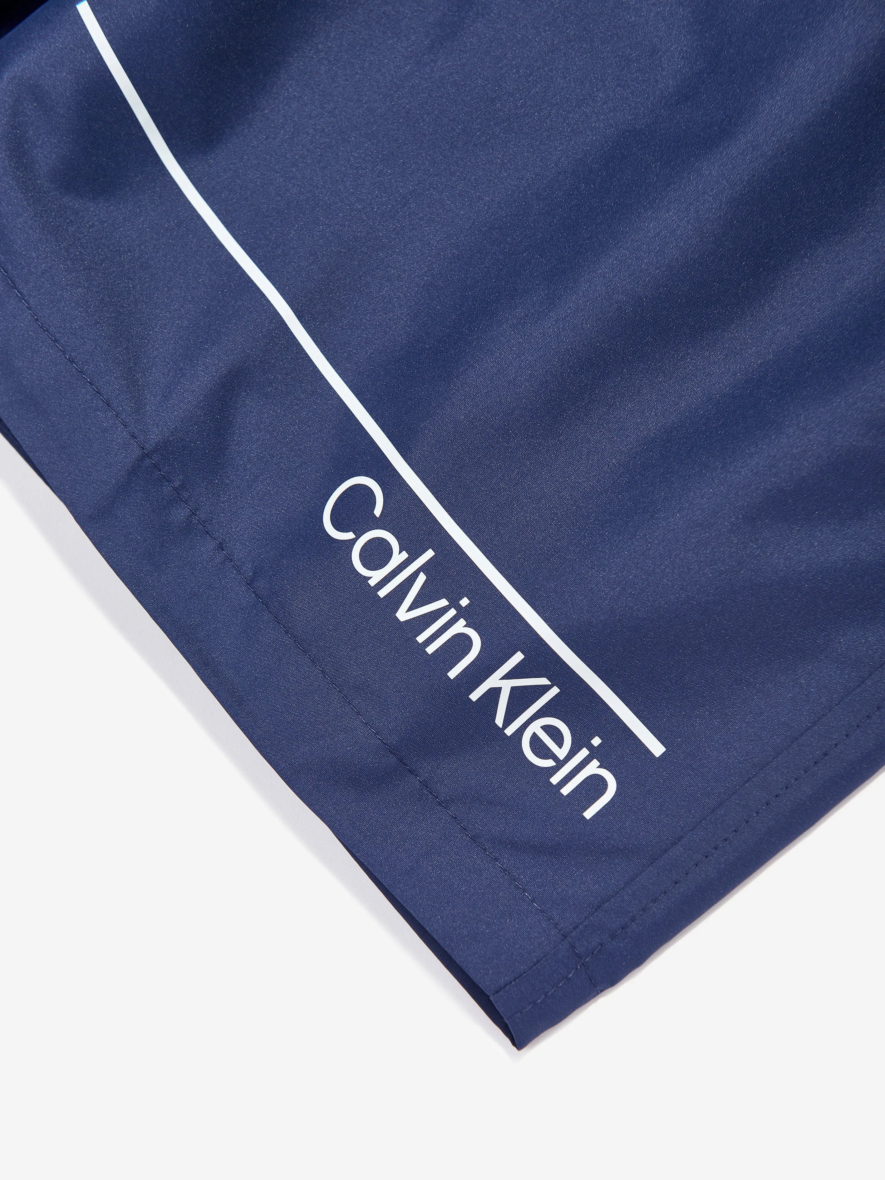 Calvin Klein Boys Double Waistband Swim Shorts in Navy