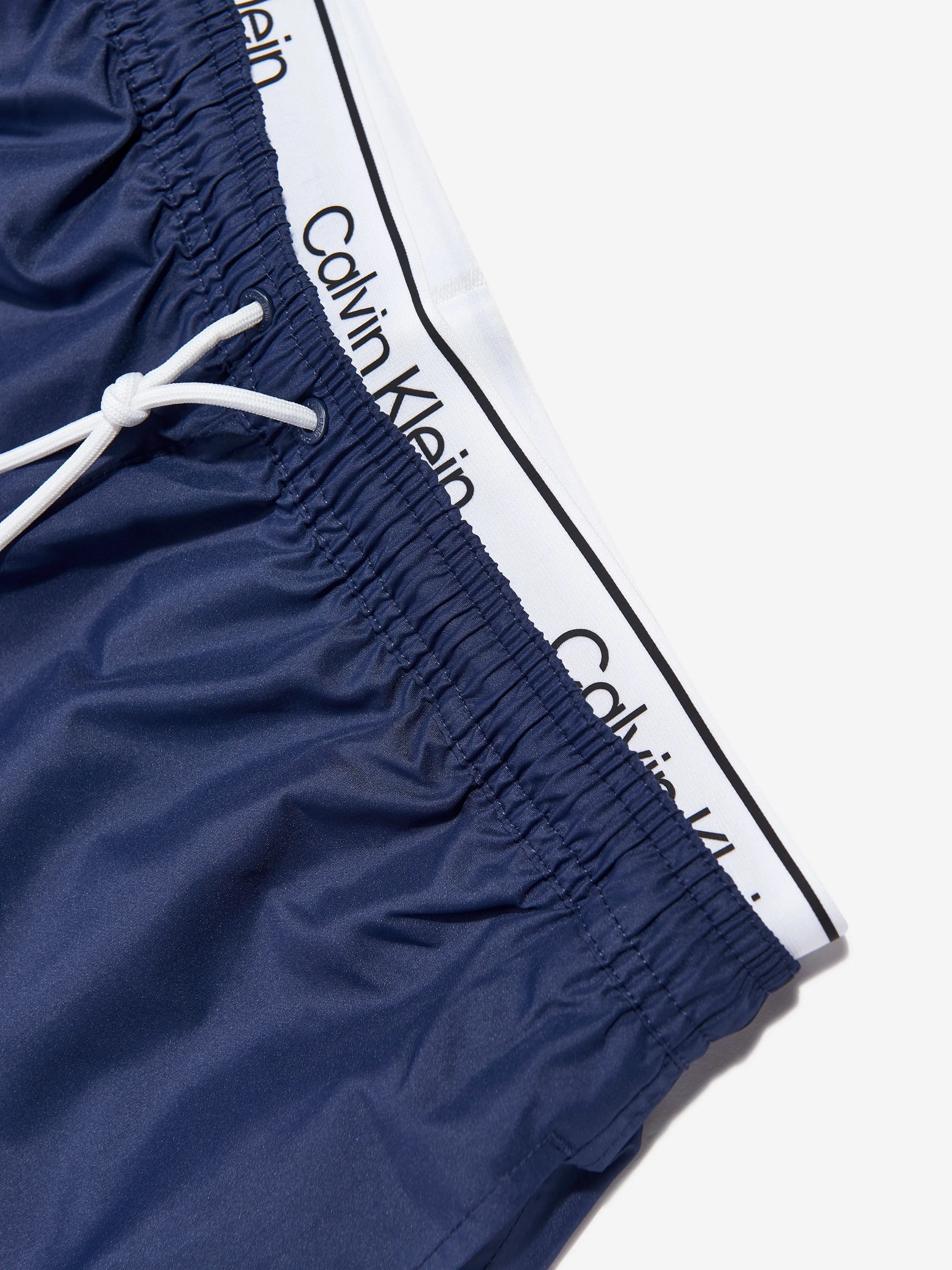 Calvin Klein Boys Double Waistband Swim Shorts in Navy