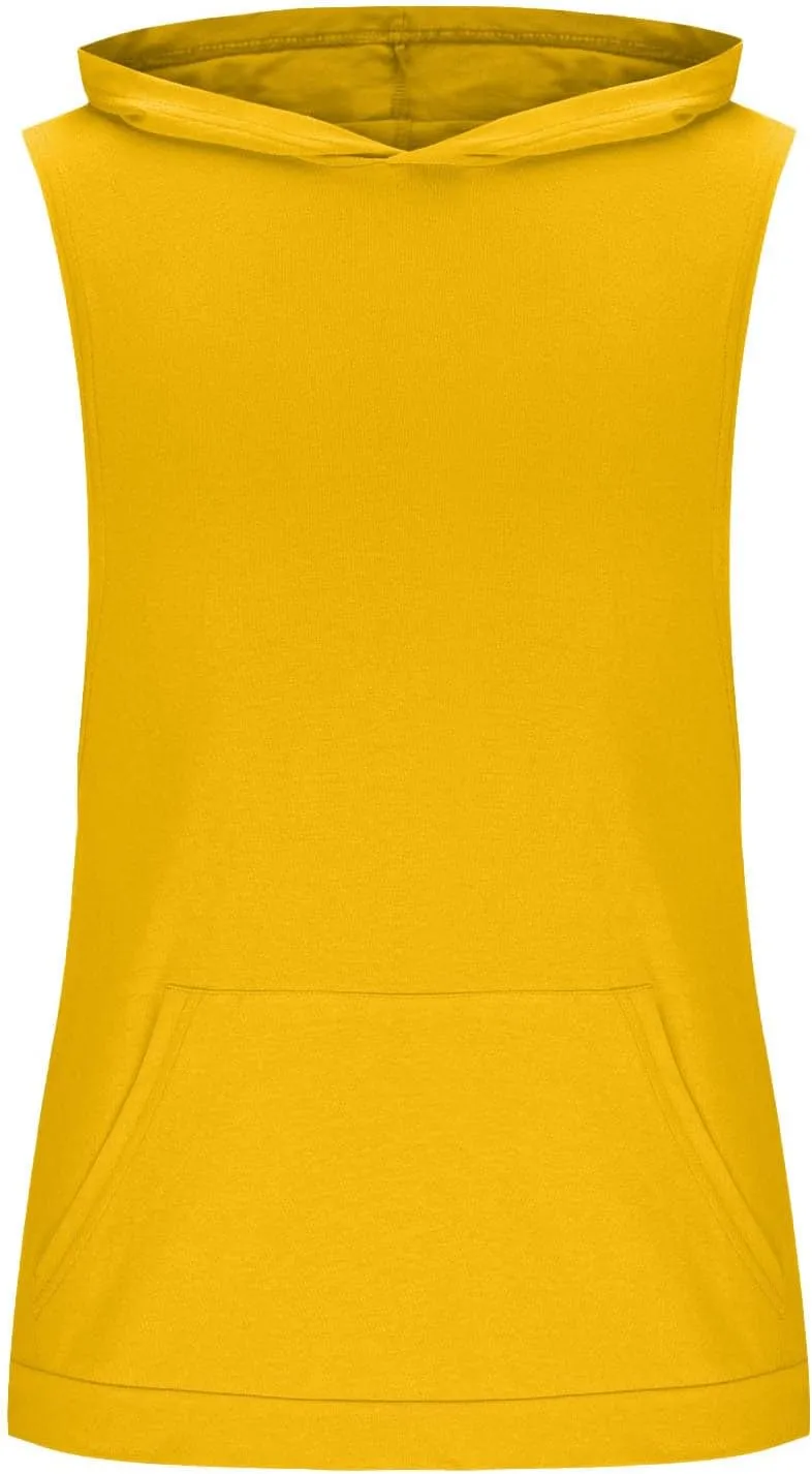 Cambkatl Men's Loose Summer Cut Off Hooded Tank Tops Casual Sleeveless Muscle Shirts Workout Bodybuilding Gym Tees