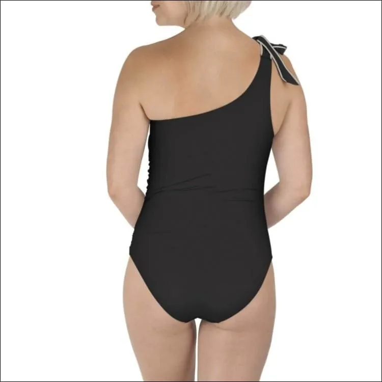 Carole Hochman Women’s Shoulder Tie One Piece Swimsuit Black 8 10 12 14
