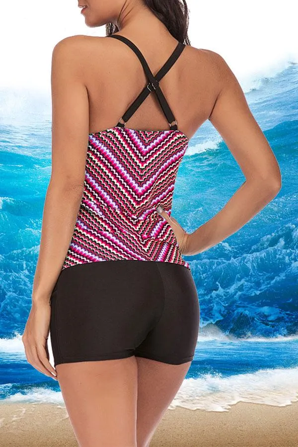 Casual Graphic Print Tankini