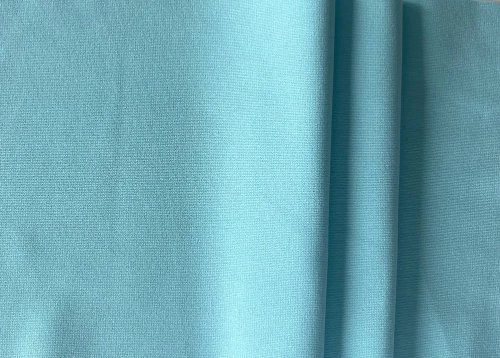 Celestial Aqua Viscose Blend Ponte Double-Knit