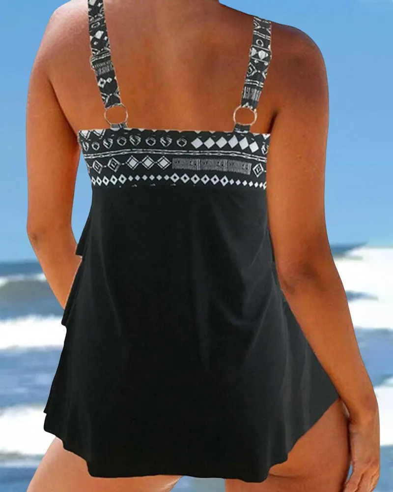 Classic Geometric Print Tankinis