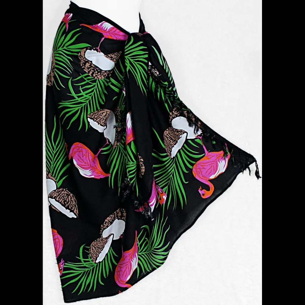 Coconut Flamingo Sarongs