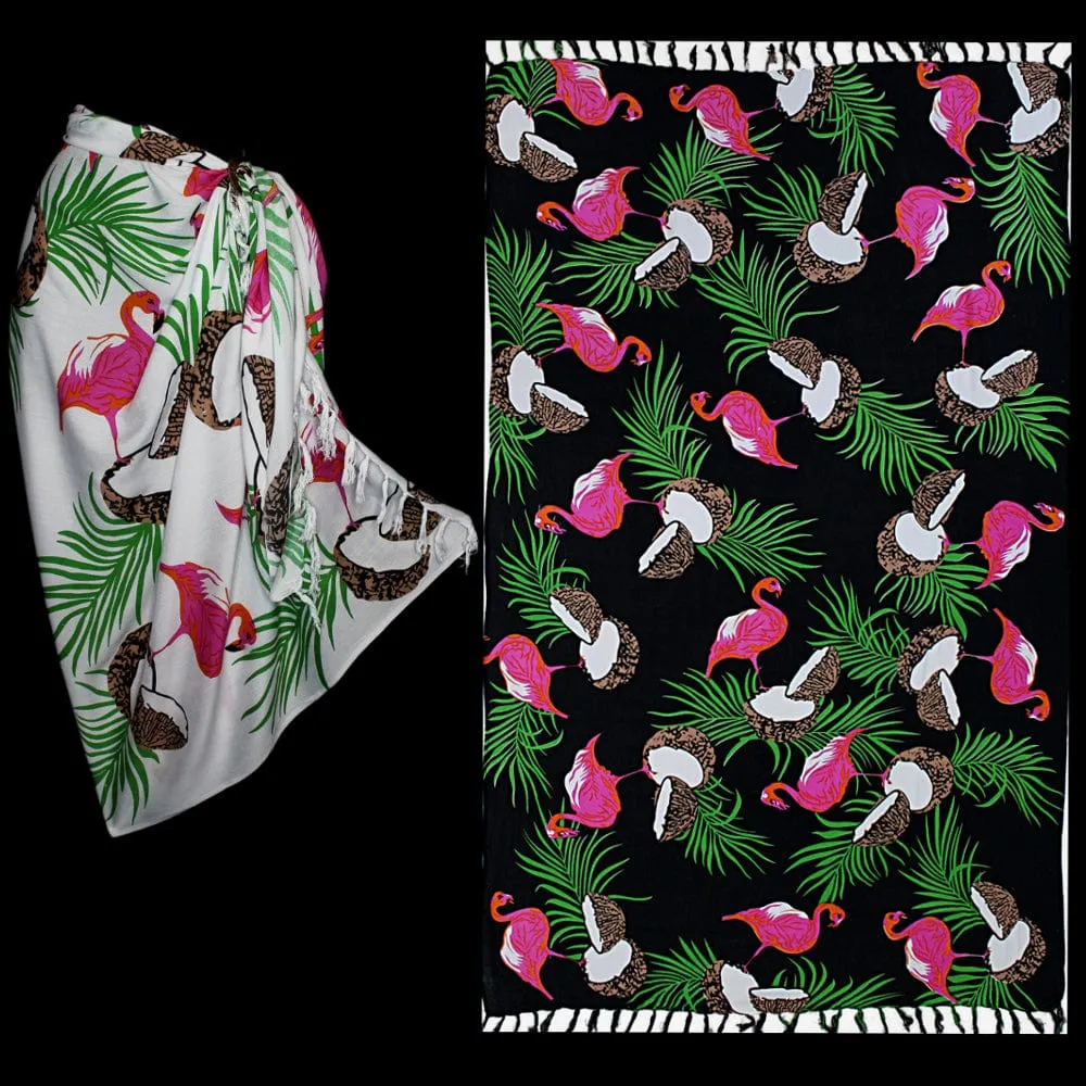 Coconut Flamingo Sarongs