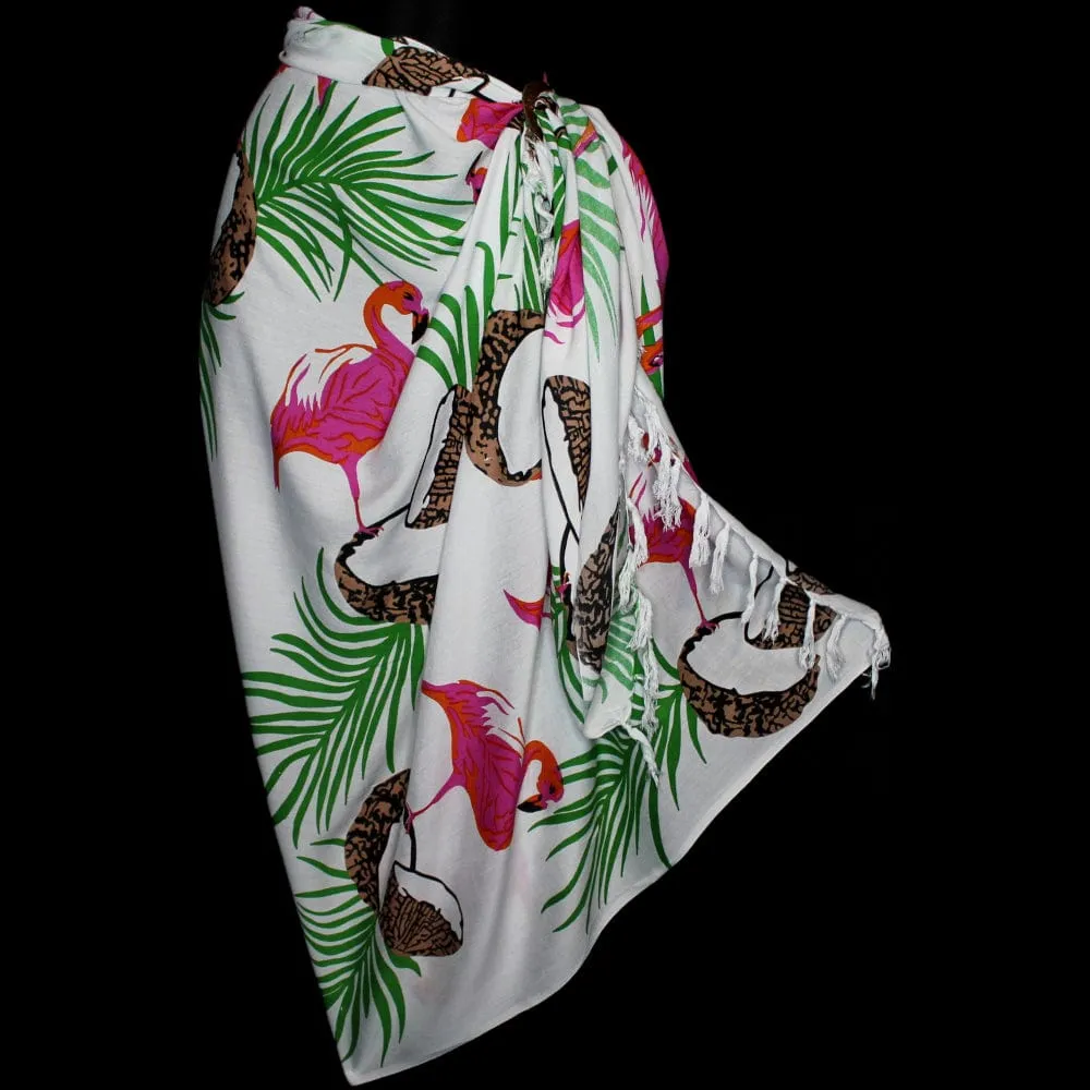 Coconut Flamingo Sarongs