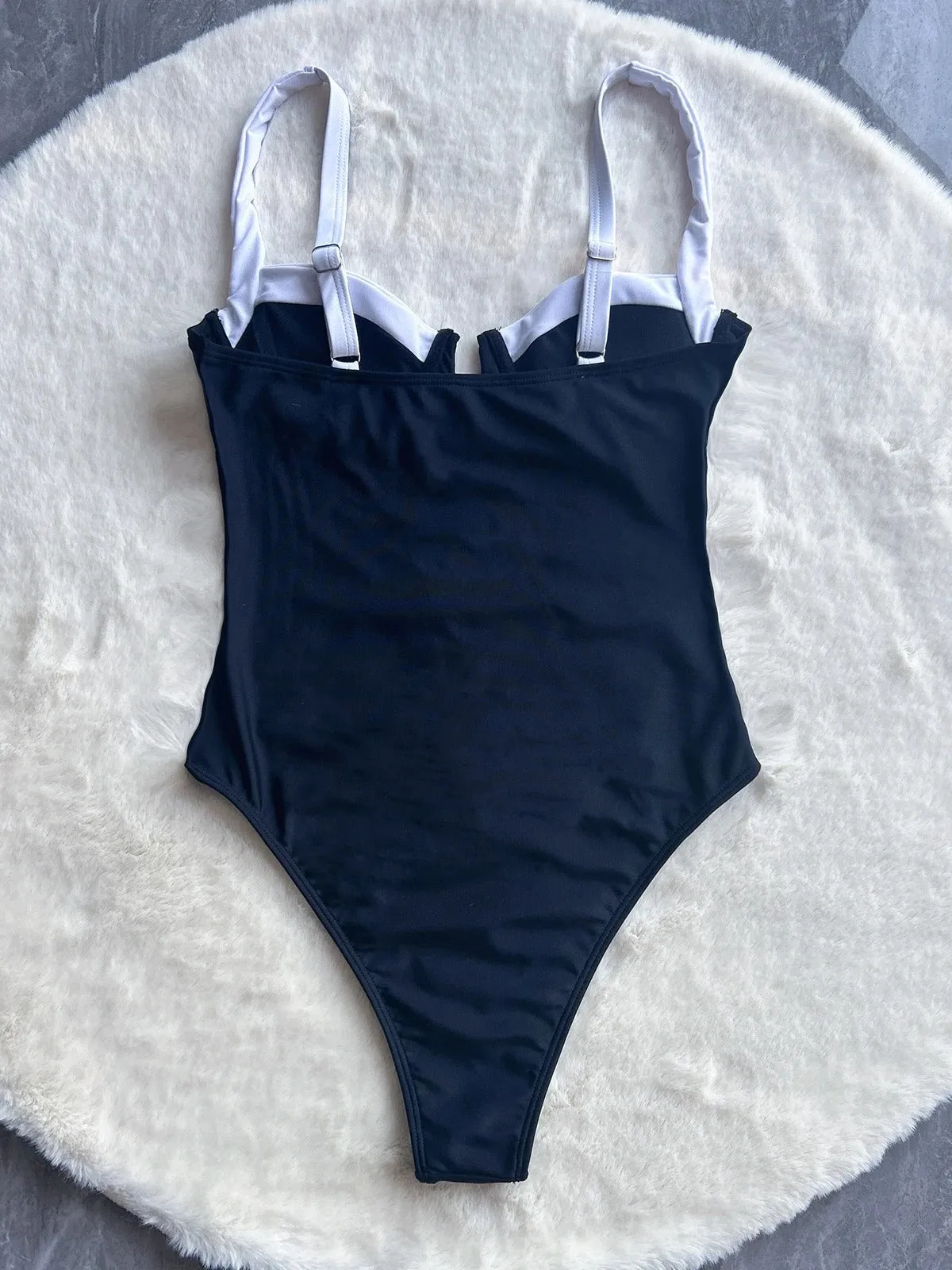 Color Block One Piece Swimsuit