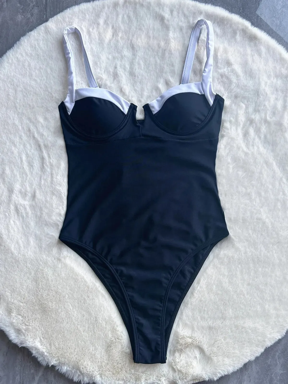 Color Block One Piece Swimsuit