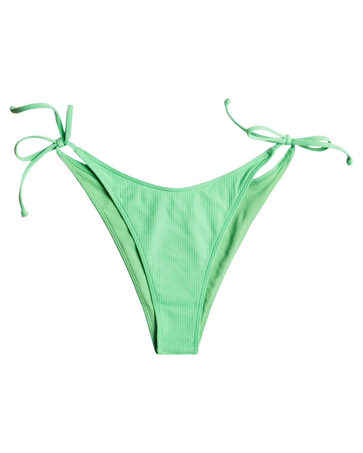 Color Jam Cheeky High Leg Bikini Bottoms in Absinthe Green