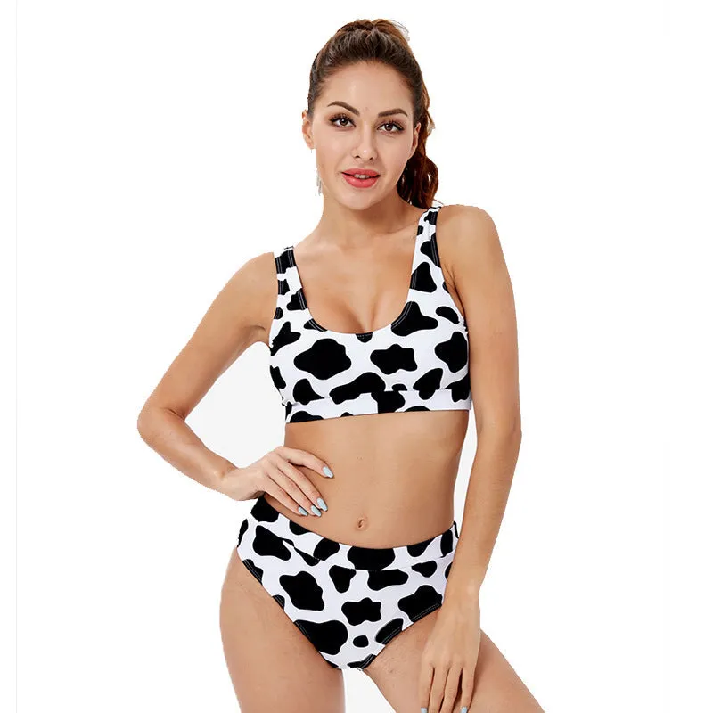 Colorblock Ruffle High waisted Swimsuits for Mommy and Me
